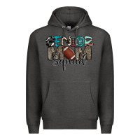 Charcoal Heather senior mom squad football design Premium Hoodie - CowhideDigitalArt