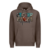 Coffee senior mom squad football design Premium Hoodie - CowhideDigitalArt