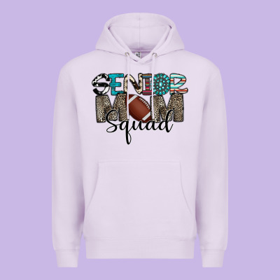 Senior Mom Squad Football Design Premium Hoodie Designed By Cowhidedigitalart