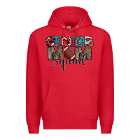 Red senior mom squad football design Premium Hoodie - CowhideDigitalArt