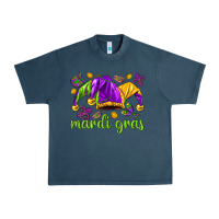 Midnight Navy Mardi Gras with jester hat Urban Heavy Tee - HowdyJamesFarm