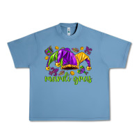 Pebble Blue Mardi Gras with jester hat Urban Heavy Tee - HowdyJamesFarm