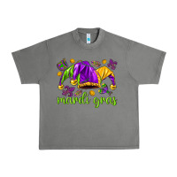 Tornado Mardi Gras with jester hat Urban Heavy Tee - HowdyJamesFarm