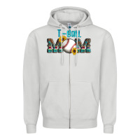 Dove Grey sport t ball mom Zipper Hoodie - Artiststas