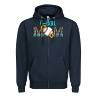 Navy sport t ball mom Zipper Hoodie - Artiststas