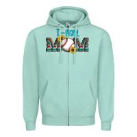 Seafoam sport t ball mom Zipper Hoodie - Artiststas