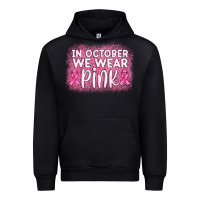 Black in october we wear pink leopard glitter Urban Hoodie - AdoDesignShop