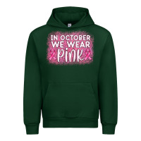 Forest Green in october we wear pink leopard glitter Urban Hoodie - AdoDesignShop