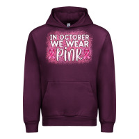 In October We Wear Pink Leopard Glitter Urban Hoodie | Teevron