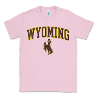 Bubblegum Pink Womens Wyoming Cowboys Apparel Fan Favorite Arch Classic Tee - longCreatives
