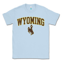 Dusty Blue Womens Wyoming Cowboys Apparel Fan Favorite Arch Classic Tee - longCreatives