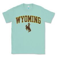 Seafoam Womens Wyoming Cowboys Apparel Fan Favorite Arch Classic Tee - longCreatives