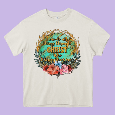 I Can Do All Things Through Christ Who Strenghtens Me Heavy Core Tee Designed By Jahusdesignshop