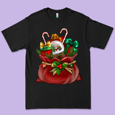 Chrismas Santa Claus Bag Premium Tee Designed By Nancycooperartshop