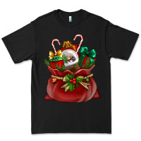 Black Chrismas Santa claus bag Premium Tee - NancyCooperArtShop