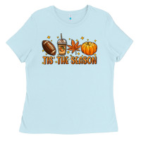 Baby Blue Tis' the season Ladies Tee - NancyCooperArtShop