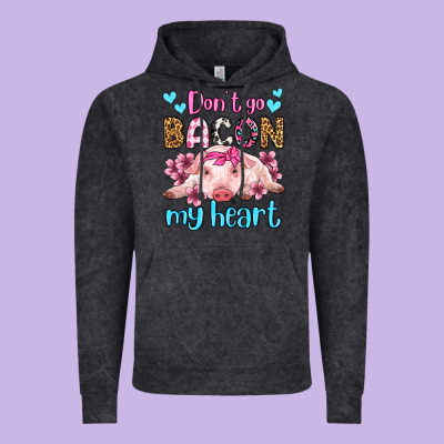 Don't Go Bacon My Heart Olivia Vintage Hoodie Designed By Oliviacreatesart