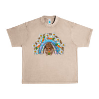 French Oak Easter Bunny with carrot rainbow Easter Day Urban Heavy Tee - HowdyJamesFarm
