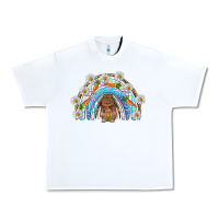 White Easter Bunny with carrot rainbow Easter Day Urban Heavy Tee - HowdyJamesFarm