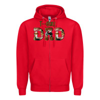 Red sport t ball dad Zipper Hoodie - Artiststas