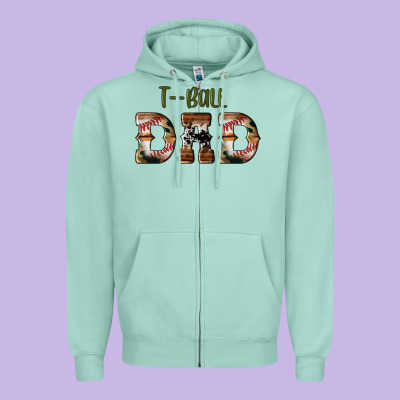 Sport T Ball Dad Zipper Hoodie Designed By Artiststas