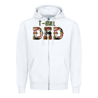 White sport t ball dad Zipper Hoodie - Artiststas