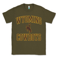 Army Green Wyoming Cowboys Men's Apparel Gameday Arch Over Cowboys Sweat Classic Tee - longCreatives