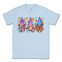 Dusty Blue Easter gnomies Easter Day Classic Tee - HowdyJamesFarm