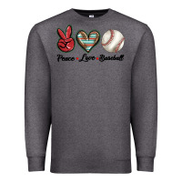 Charcoal Heather peace love west Premium Sweatshirt - BarkalooDesign