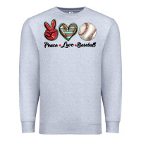 Heather Grey peace love west Premium Sweatshirt - BarkalooDesign