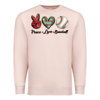 Pale Pink peace love west Premium Sweatshirt - BarkalooDesign