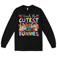 Black Easter Day I teach the cutest little bunnies Long Sleeve Tee - OliviaCreatesArt