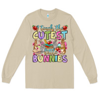 Mushroom Easter Day I teach the cutest little bunnies Long Sleeve Tee - OliviaCreatesArt