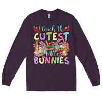Plum Easter Day I teach the cutest little bunnies Long Sleeve Tee - OliviaCreatesArt