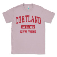 Lilac Cortland New York NY Vintage Sports Design Red Design Sweat Classic Tee - longCreatives