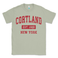 Matcha Cortland New York NY Vintage Sports Design Red Design Sweat Classic Tee - longCreatives