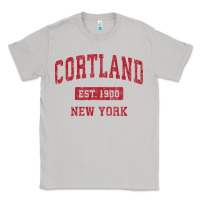 Moon Dust Cortland New York NY Vintage Sports Design Red Design Sweat Classic Tee - longCreatives