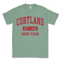 Sage Cortland New York NY Vintage Sports Design Red Design Sweat Classic Tee - longCreatives