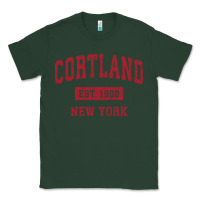 Sports Green Cortland New York NY Vintage Sports Design Red Design Sweat Classic Tee - longCreatives