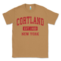 Toasted Coconut Cortland New York NY Vintage Sports Design Red Design Sweat Classic Tee - longCreatives