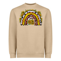 Mushroom sunflower sports rainbow Heavyweight Sweatshirt - RacoonDesign