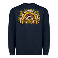 Navy sunflower sports rainbow Heavyweight Sweatshirt - RacoonDesign
