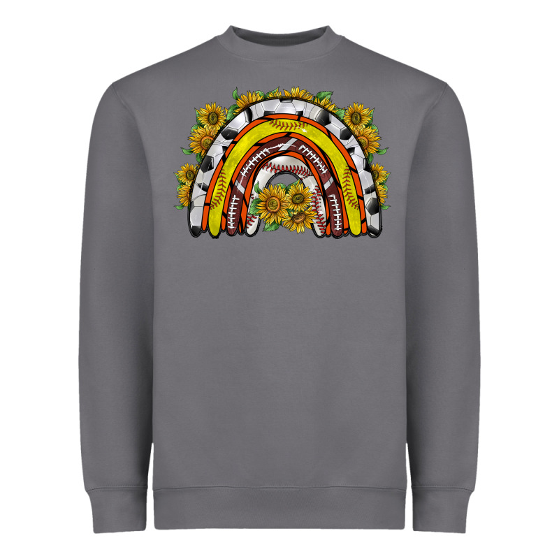 Sunflower Sports Rainbow Heavyweight Sweatshirt by RacoonDesign | Teevron