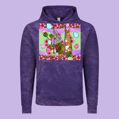 Easter Eggs Bunnys Basket Vintage Hoodie Designed By Oliviacreatesart