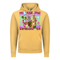 Vintage Mustard Easter eggs bunnys basket Vintage Hoodie - OliviaCreatesArt