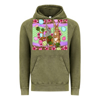 Vintage Olive Easter eggs bunnys basket Vintage Hoodie - OliviaCreatesArt