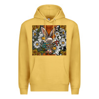 Antique Gold bunny Easter Premium Hoodie - CowhideDigitalArt