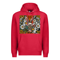Cardinal bunny Easter Premium Hoodie - CowhideDigitalArt