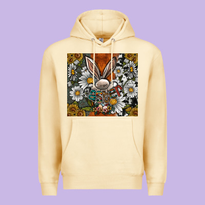 Bunny Easter Premium Hoodie Designed By Cowhidedigitalart