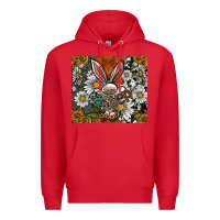 Red bunny Easter Premium Hoodie - CowhideDigitalArt
